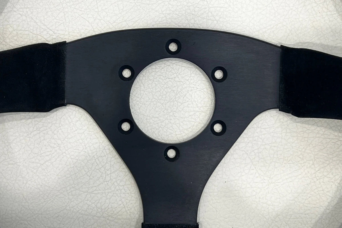 LAPTORR Sport Steering Wheels - 320mm Black Suede/Blue Stripe
